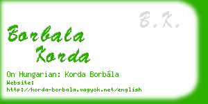 borbala korda business card