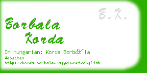 borbala korda business card